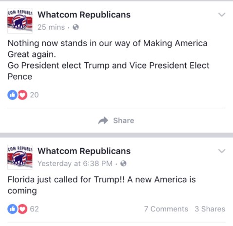 Whatom GOP Trump support posts