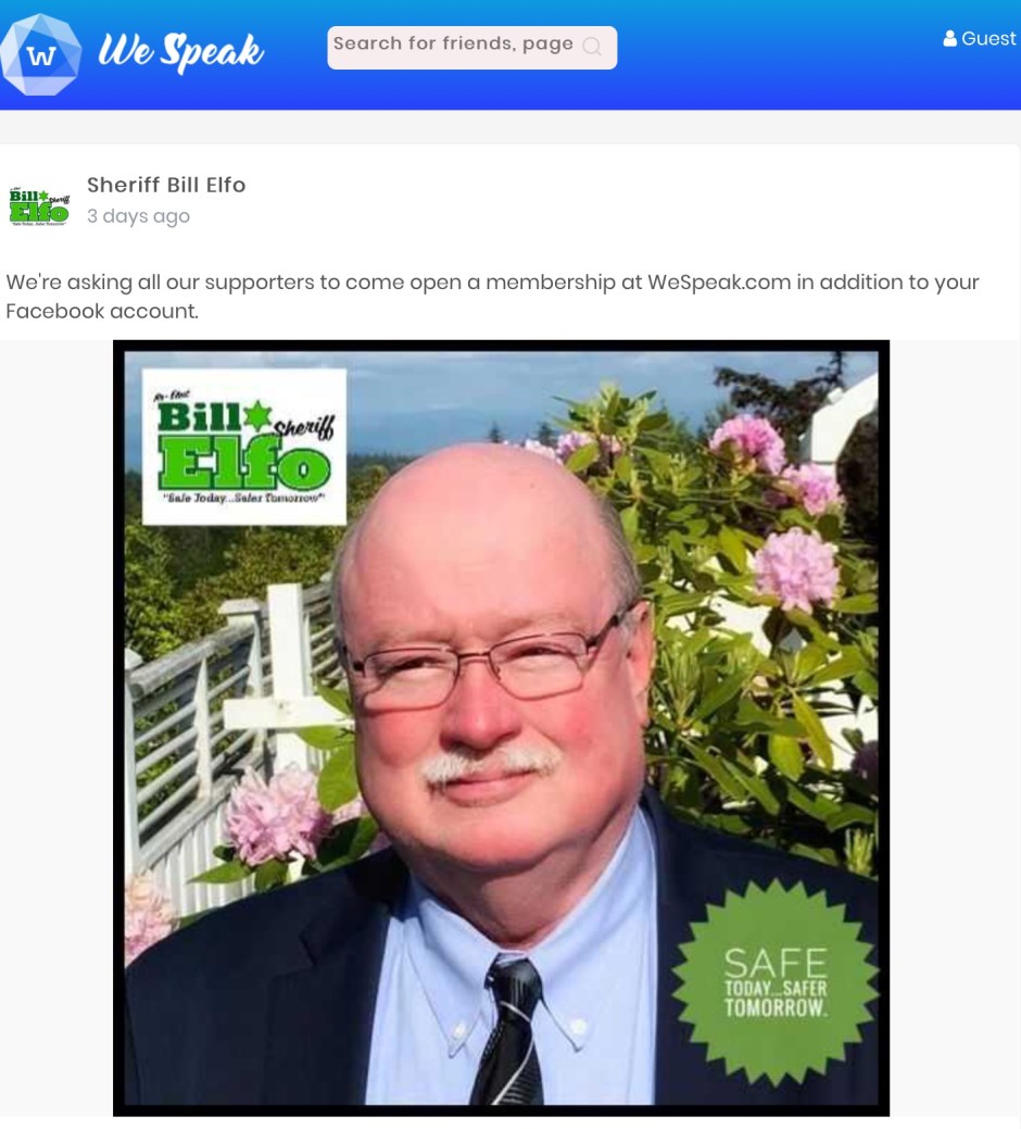 Elfo We Speak asking supporters