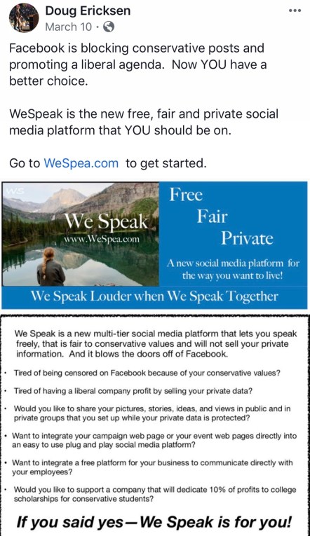 Ericksen We Speak features post