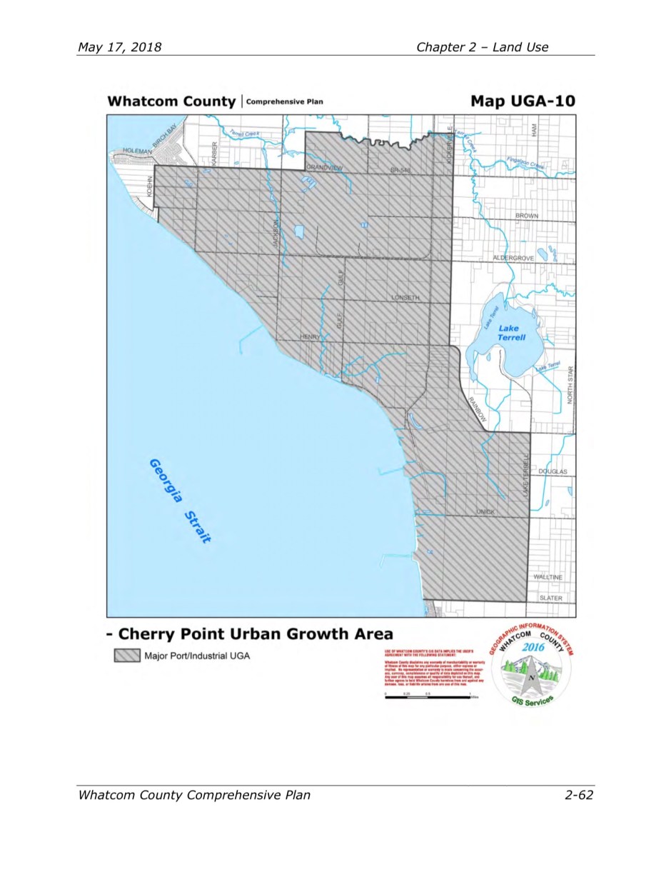 Cherry Point Urban Growth Area map